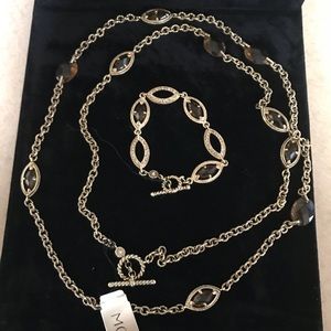 Long necklace and bracelet set new with tags